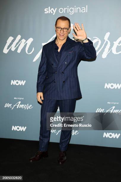 Stefano Accorsi attends the photocall for "Un Amore" at Cinema Barberini on February 12, 2024 in Rome, Italy.