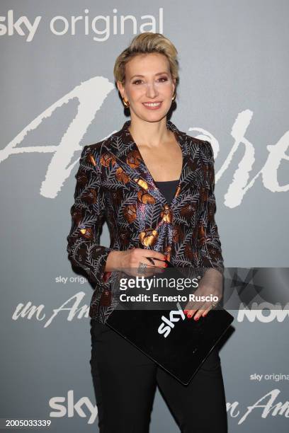 Lavinia Spingardi attends the photocall for "Un Amore" at Cinema Barberini on February 12, 2024 in Rome, Italy.