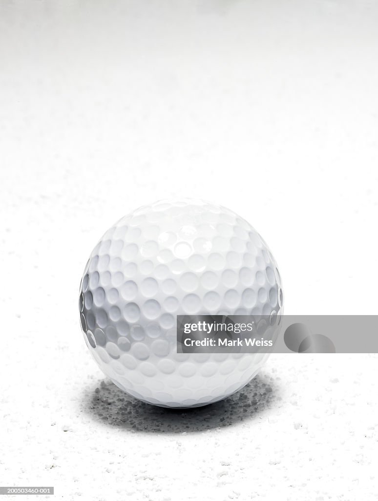 Golf ball close-up, studio shot