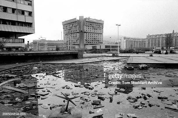 Bosnia, Sarajevo The Holiday Inn hotel which became home to the media during the siege of Sarajevo. During the 47 months between the spring of 1992...