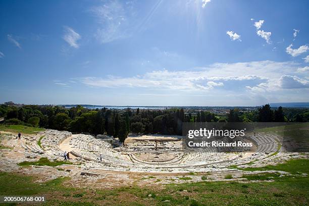 italy, sicily, syracuse, greek theater in archeological park - the greek theatre griffith park stock pictures, royalty-free photos & images