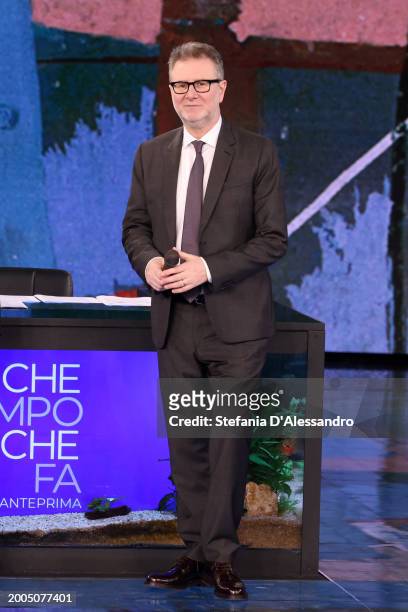 Fabio Fazio attends the "Che Tempo Che Fa" TV Show on February 11, 2024 in Milan, Italy.