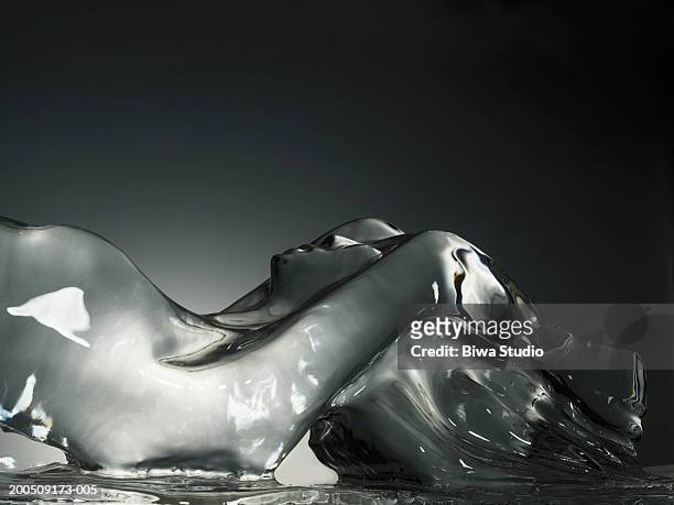 ice sculpture of woman, side view - isskulptur bildbanksfoton och bilder