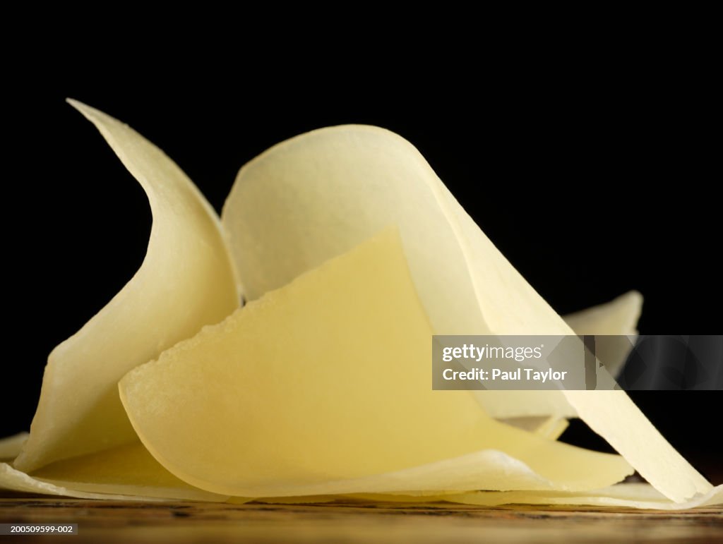 Parmigiano Reggiano cheese slices