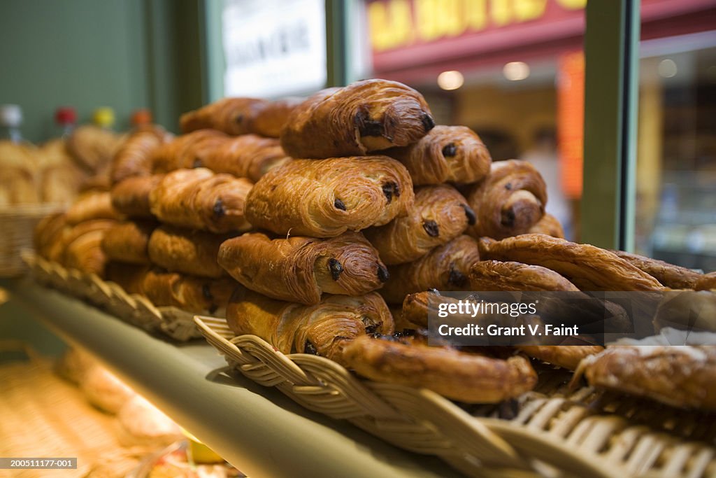Breads in bakery, close-up