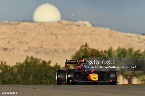 Tim Tramnitz of Germany and MP Motorsport drives on track during day two of Formula 3 Testing at Bahrain International Circuit on February 12, 2024...