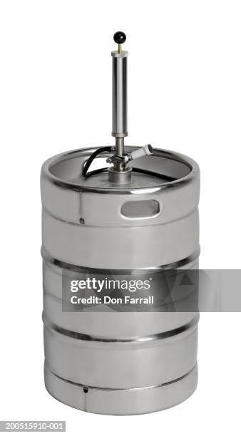 beer keg with valve - bierfass stock-fotos und bilder