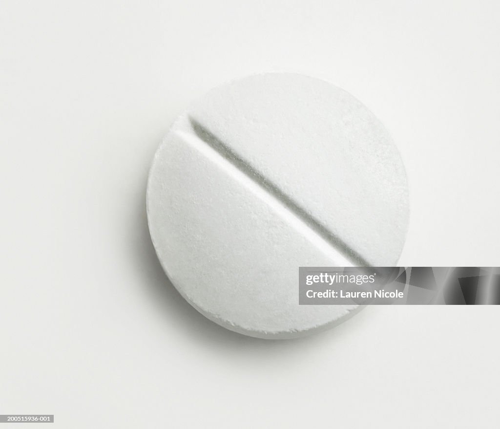 Aspirin, overhead view