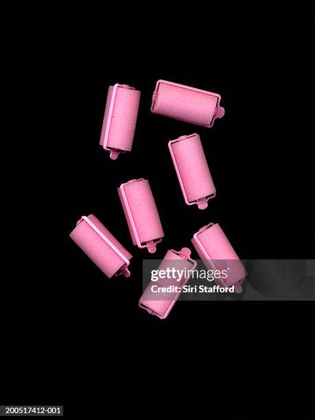 pink hair rollers - papiljott bildbanksfoton och bilder