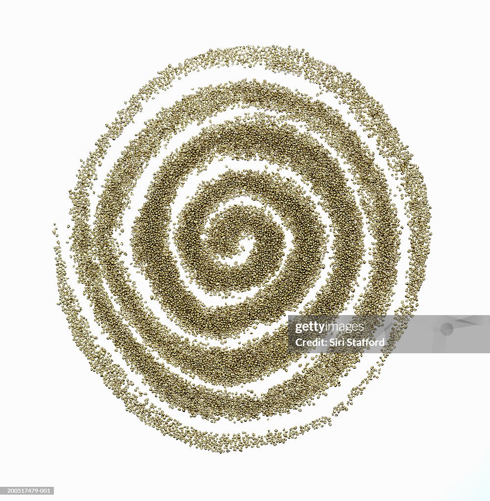 Swirl of golden sand