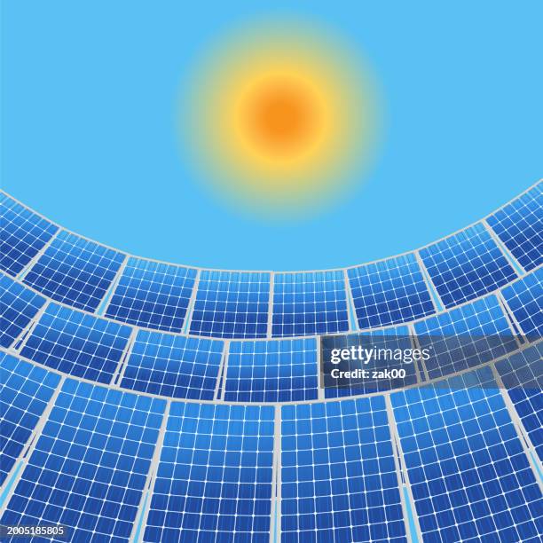 ilustrações de stock, clip art, desenhos animados e ícones de solar ground panels - painel solar
