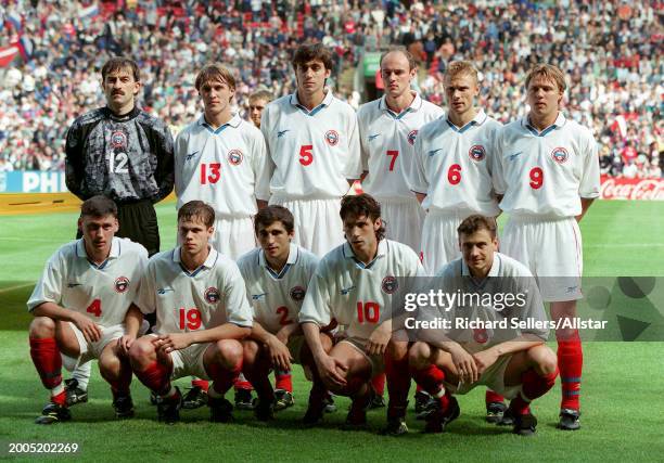 June 19: Russia Team Group Stanislav Cherchesov, Yevgeni Bushmanov, Yuri Kovtun, Viktor Onopko; Valeri Karpin; Igor Kolyvanov, Ilia Tsymbalar,...