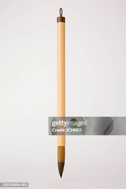japanese calligraphy brush - calligraphie photos et images de collection