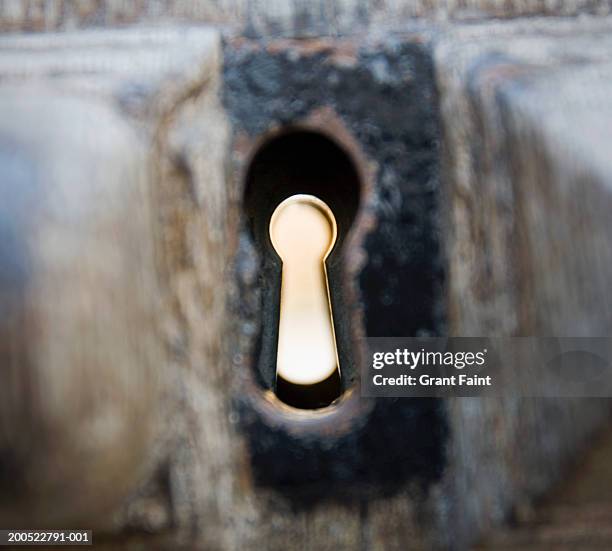 keyhole, close-up - key hole stock pictures, royalty-free photos & images