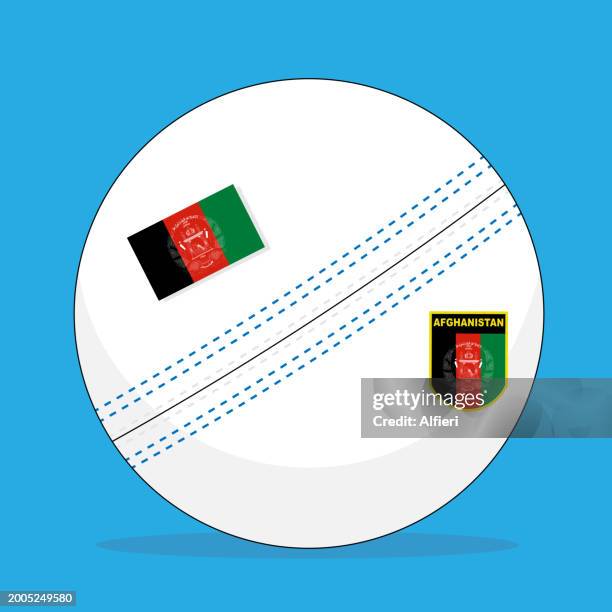 afghanistan cricket ball - cricket player stock illustrations