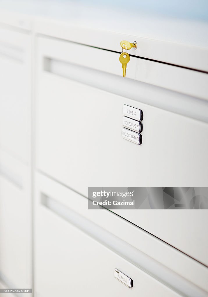 Keys in filing cabinet