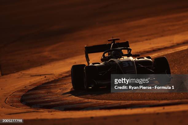 Joseph Loake of Great Britain and Rodin Motorsport drives on track during day two of Formula 3 Testing at Bahrain International Circuit on February...