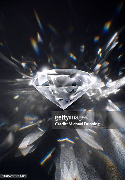 refracted light from diamond, close-up - diamond ストックフォトと画像
