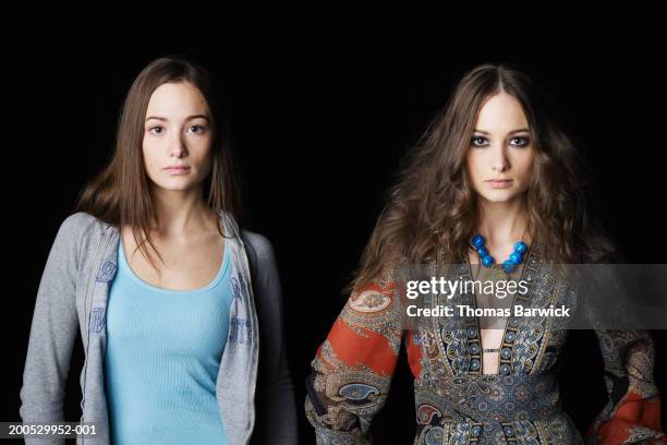 young woman before and after make-up application (digital composite) - before and after makeup stock pictures, royalty-free photos & images
