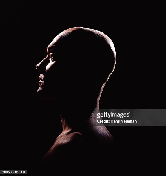 bald man, profile - bald head stock pictures, royalty-free photos & images