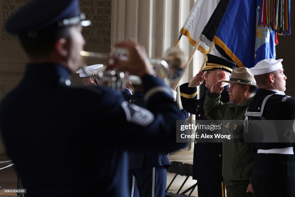 U.S. Armed Forces Celebrate Abraham Lincoln's 215th Birthday With Wreath Laying
