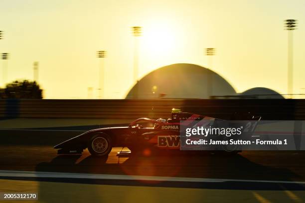 Sophia Floersch of Germany and Van Amersfoort Racing drives on track during day two of Formula 3 Testing at Bahrain International Circuit on February...