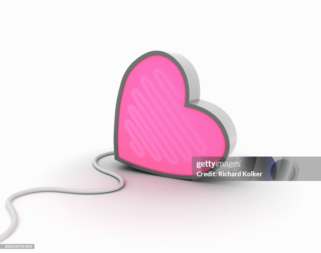 Heart shaped neon lightbox