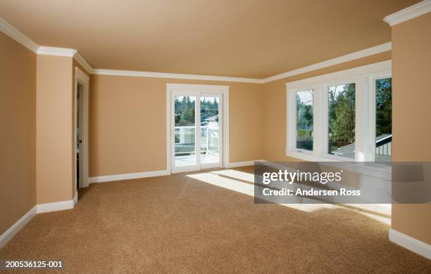 empty living room - moquette foto e immagini stock