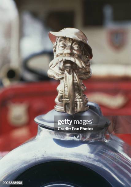 The radiator cap of Ole Bill, a London B type bus requisitioned by the British Army in 1914 for use on the Western Front during World War I, January...