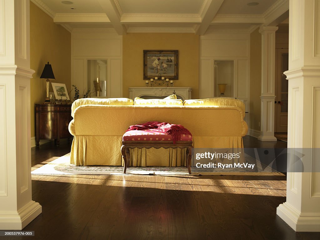 Sunlight shining in living room