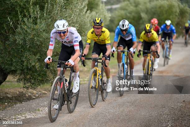 Tim Wellens of Belgium and UAE Team Emirates, Sepp Kuss of The United States and Team Visma | Lease a Bike and Bastien Tronchon of France and...