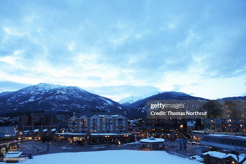 Canada, British Columbia, Whistler Village and mountains