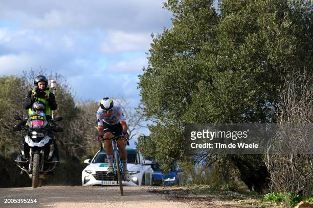 Oier Lazkano Lopez of Spain and Movistar Team attacks in the breakaway during the 3rd Clasica Jaen Paraiso Interior 2024 a 158.3km one day race from...