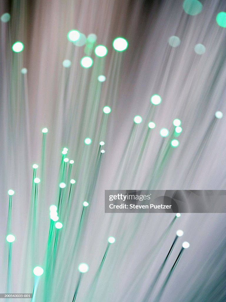 Fiber optics, close-up