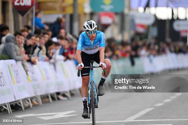 Nicolas Prodhomme of France and Decathlon Ag2R La Mondiale Team crosses the finish line during the 3rd Clasica Jaen Paraiso Interior 2024 a 158.3km...