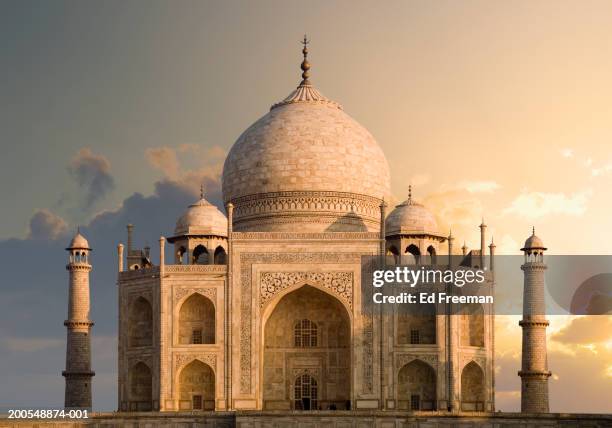 india, uttar pradesh, agra, taj mahal, dawn - famous place stock pictures, royalty-free photos & images