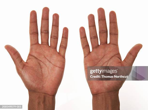 young man, close-up of hands - mano abierta fotografías e imágenes de stock