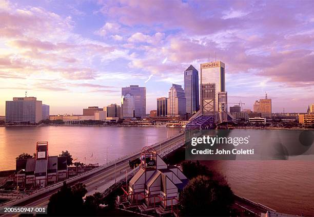 main street bridge across st. john's river - jacksonville - florida stock pictures, royalty-free photos & images