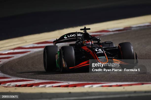Enzo Fittipaldi of Brazil and Van Amersfoort Racing drives on track during day two of Formula 2 Testing at Bahrain International Circuit on February...