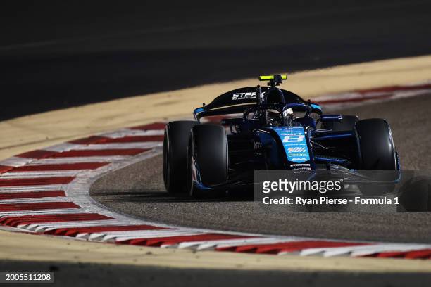 Juan Manuel Correa of United States and DAMS Lucas Oil drives on track during day two of Formula 2 Testing at Bahrain International Circuit on...