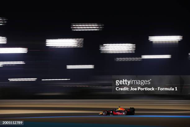 Isack Hadjar of France and Campos Racing drives on track during day two of Formula 2 Testing at Bahrain International Circuit on February 12, 2024 in...
