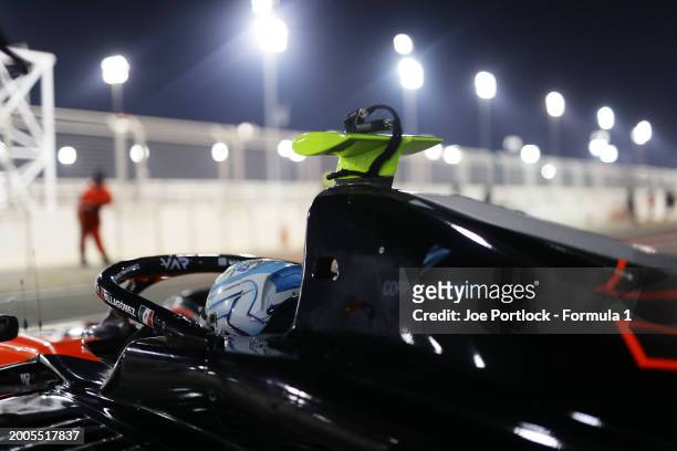 Rafael Villagomez of Mexico and Van Amersfoort Racing prepares to drive in the Pitlane during day two of Formula 2 Testing at Bahrain International...