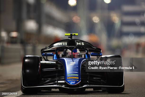 Zak O'Sullivan of Great Britain and ART Grand Prix drives in the Pitlane during day two of Formula 2 Testing at Bahrain International Circuit on...