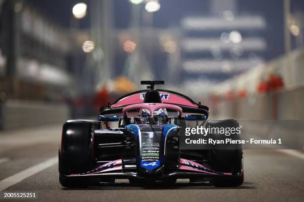 Victor Martins of France and ART Grand Prix drives in the Pitlane during day two of Formula 2 Testing at Bahrain International Circuit on February...