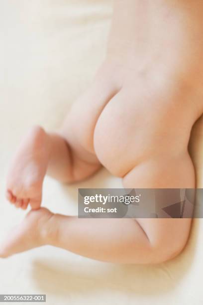 buttocks of baby (3-6 months), close-up - bare bottom stock pictures, royalty-free photos & images