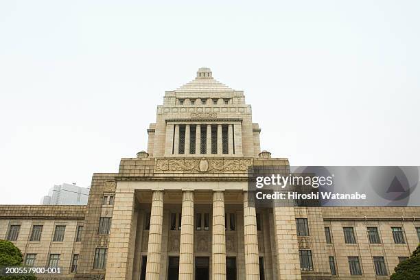 national diet, low angle view - national diet building stock-fotos und bilder