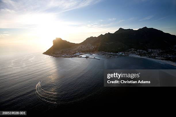 south africa, hout bay, cityscape, aerial view - hout - fotografias e filmes do acervo