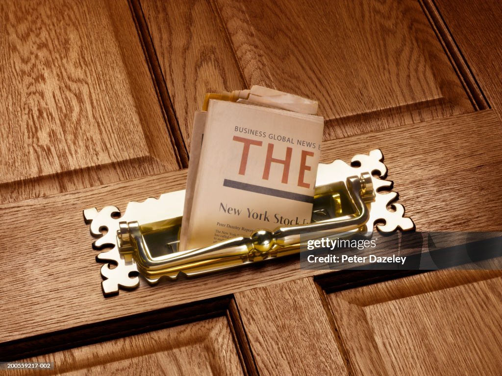 Newspaper in letterbox