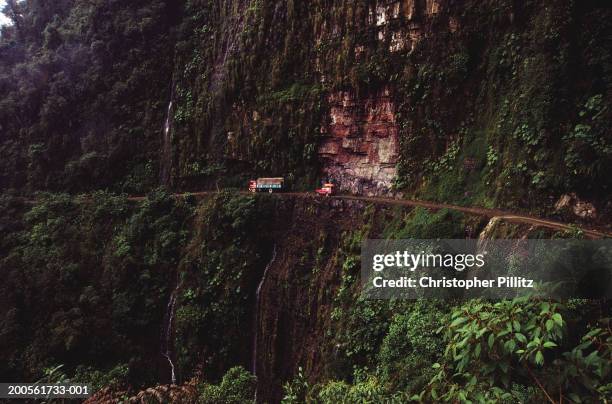 Bolivia, road from Coroico to La Paz.