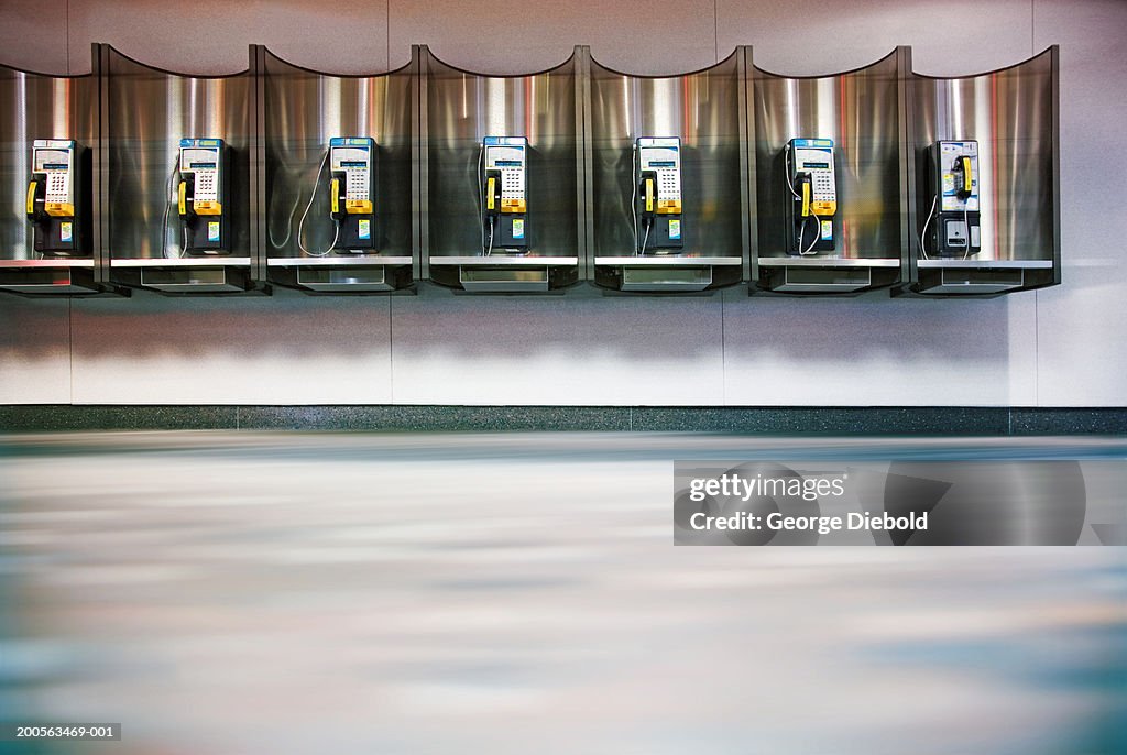 Row of pay phones